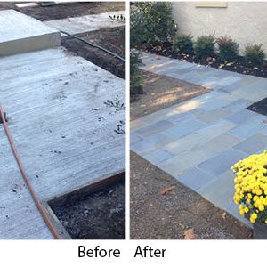 Before and After images of Concrete Sidewalk