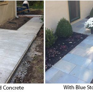 Before-and-After-images-of-Concrete-Sidewalk-With-Blue-Stone-Overlay
