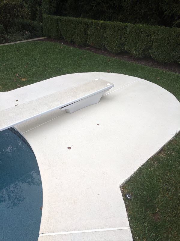 decorative pool concrete decking